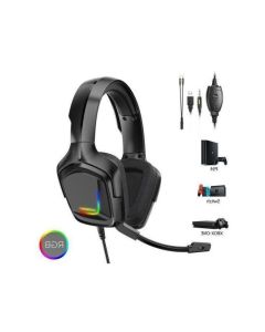 ONIKUMA K20 casque filaire avec Microphone RGB lumière jeux