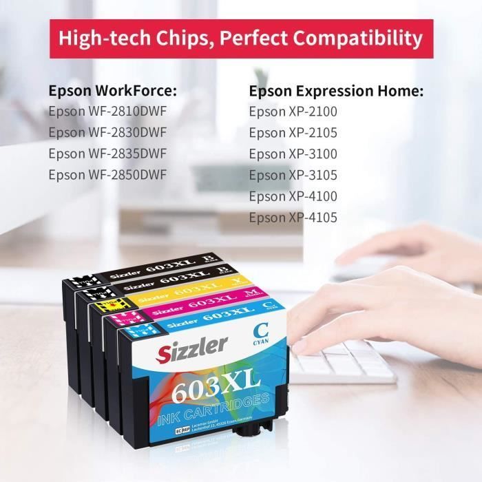 Cartouche d'encre magenta de marque 603 pour imprimante EPSON Expression  Home XP 2150