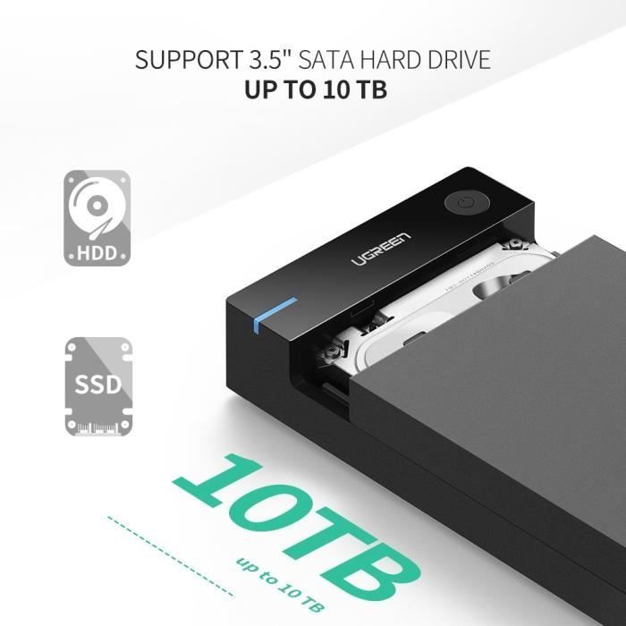Boitier externe Ugreen USB 3.0 HDD/SSD 2.5 SATA (30848) prix Maroc