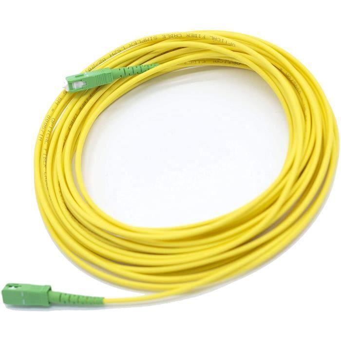 Câble Fibre Optique pour box fibre (Orange , Bouygues, SFR fibre  compatible)
