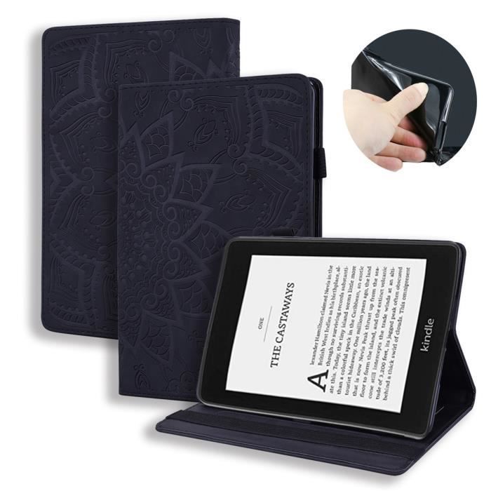 Coque à rabat design Slim Hard pour  Kindle Paperwhite 4 Blossom Noir  iMoshion - Accessoires liseuse - Achat & prix