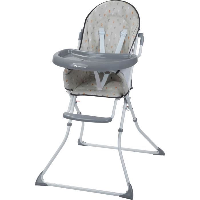 Bebeconfort Keeny, Chaise Haute bébé, Chaise haute compacte et pliable, de  6 mois à 3 ans, jusqu'à 15 kg, Warm grey