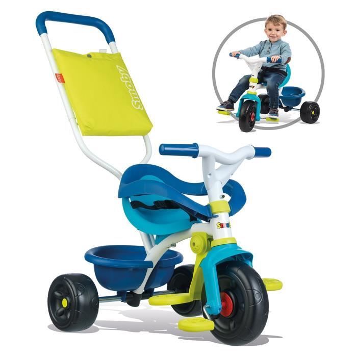 SMOBY Tricycle Enfant Evolutif Be Fun Confort Bleu sur marjanemall