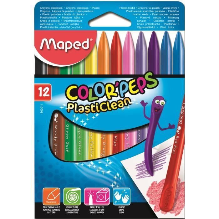 Maped Pochette de 12 crayons de couleur gros module - prix pas cher chez  iOBURO