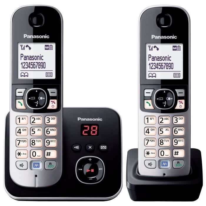 Panasonic Système Téléphonique avec 1 combiné avec fil et 2 sans