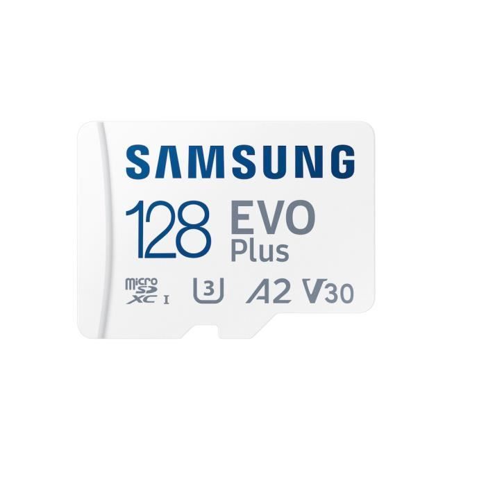 Samsung Carte Mémoire 128Go EVO plus microSDXC - Achat en ligne sur Lcd  Maroc