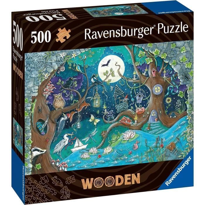 Puzzle en bois 500 pièces Ravensburger Forêt fantastique - Puzzle