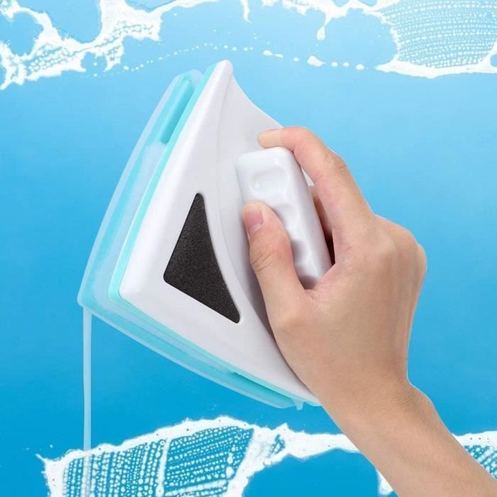 JOYBOS magnétique lave vitre nettoyeur de vitres magnétique, outil de  nettoyage de vitres, évacuation automatique de l'eau essuie-glace Double  couche nettoyeur spécial de vitres pour la maison
