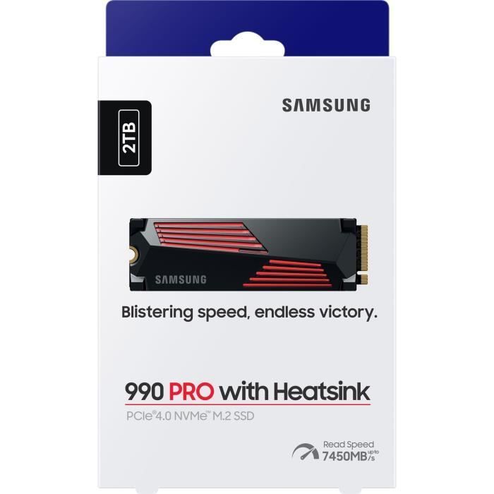 SAMSUNG 990 PRO SSD 2To M.2 NVMe PCIe 4.0 Heatsink BE(P)