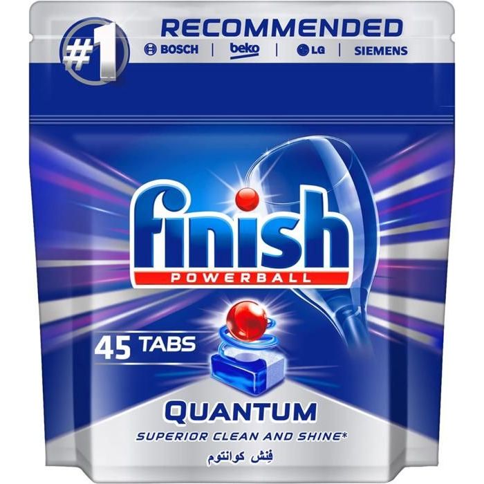 Achaten ligne Tablettes pour Lave-vaisselle Finish Quantum Citron (45 Doses)