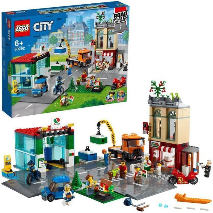 LEGO® City 60292 Le Centre-Ville, Jouet de Restaurant, avec