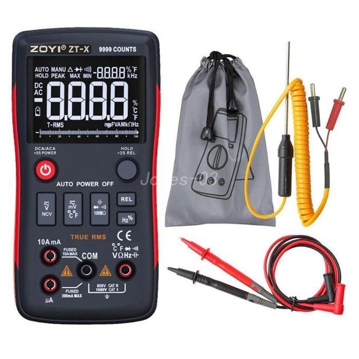 Multimètre à pince numérique professionnel DT266, testeur de tension de  courant AC DC 1000V, pince multimètre