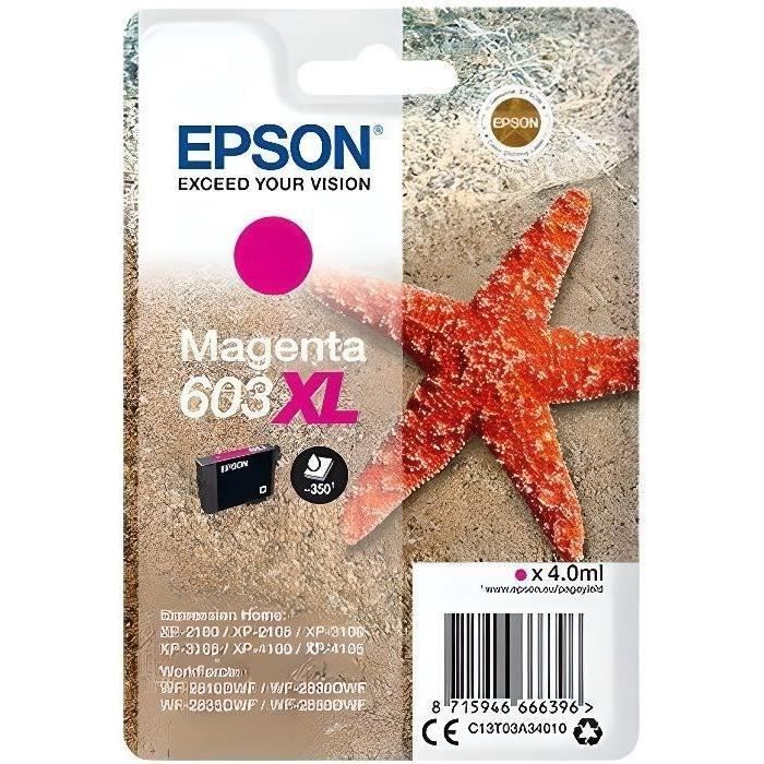 EPSON Cartouche d'encre 603 XL Magenta - Etoile de mer (C13T03A34010) sur  marjanemall aux meilleurs prix au Maroc