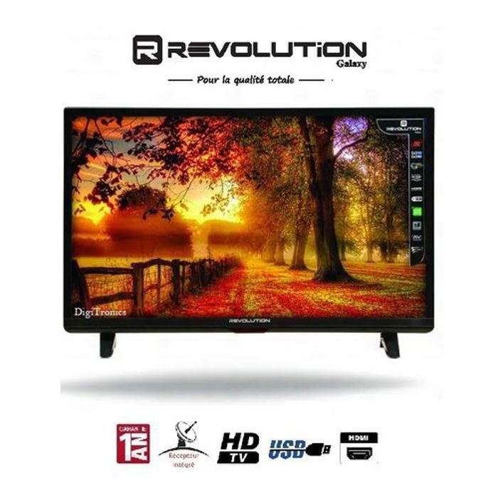 TV Vision 24 Pouces HD Led Récepteur intégré + TNT + HDMI + USB - Electro  Mall