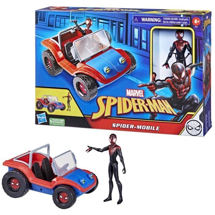 Véhicule Spider-Mobile et figurine Miles Morales Marvel Spider-Man 15cm dès  4 ans