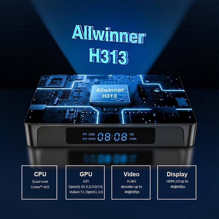 X96 Pro Smart TV BOX Dual Wifi 4Go+64Go Allwinner H616 6K ANDROID
