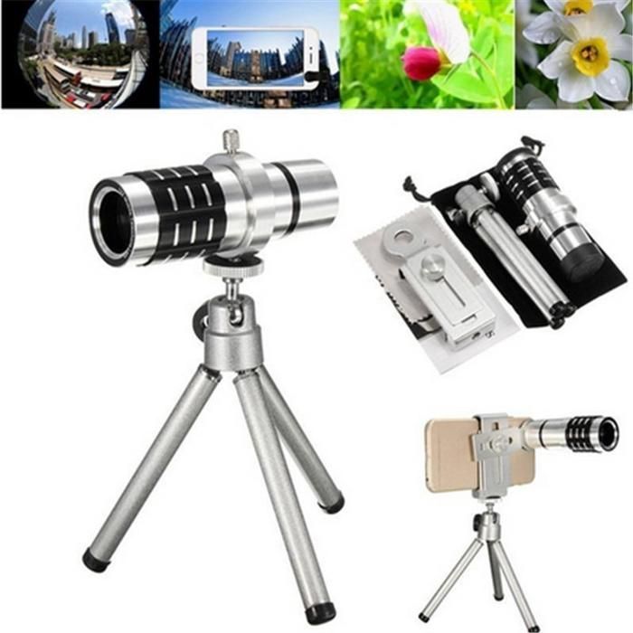 Design exquis 8,12, 14 fois téléphone portable téléobjectif télescope  objectif Hd caméra Zoom objectif de téléphone externe, ✓ Meilleur prix au  Maroc et ailleurs
