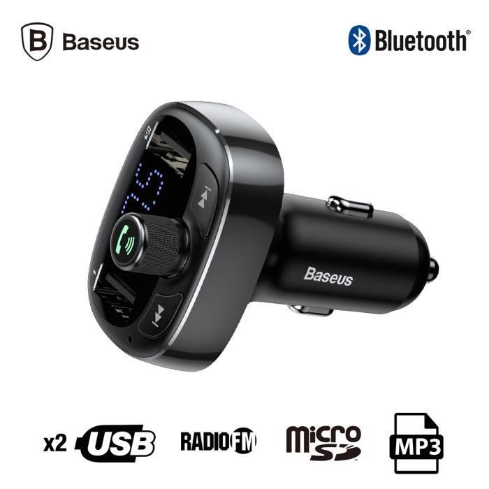 Chargeur voiture Bluetooth allume-cigare multifonction lecteur MP3