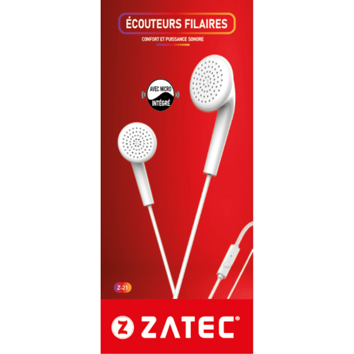 ZXQ A2 Écouteurs filaires avec Microphone, écouteurs Intra-Auriculaires  filaires, Basses Profondes, Cordon Non emmêlé, résistance à la  Transpiration