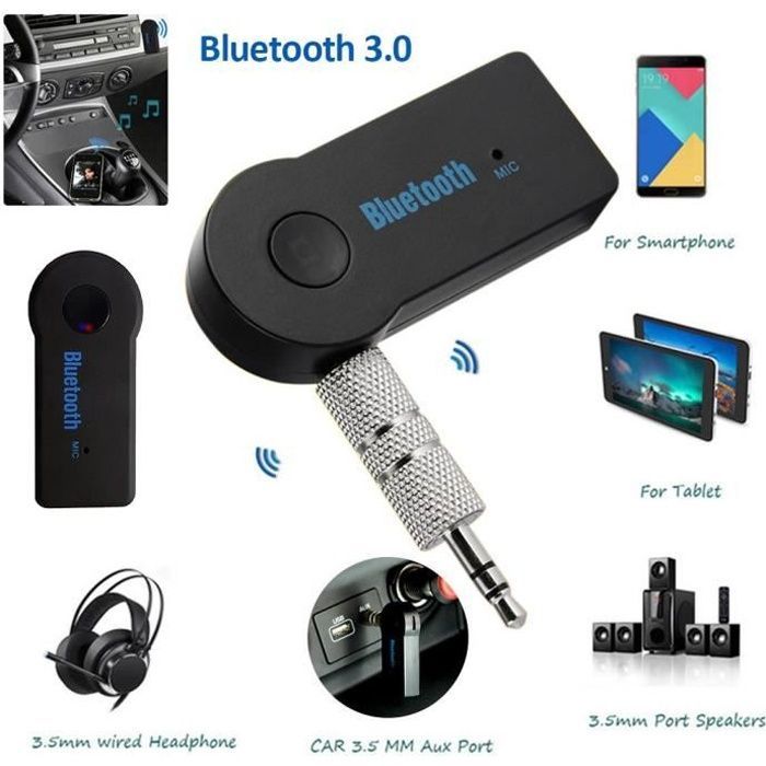 Adaptateur émetteur récepteur Bluetooth 5.0 2 en 1, adaptateur