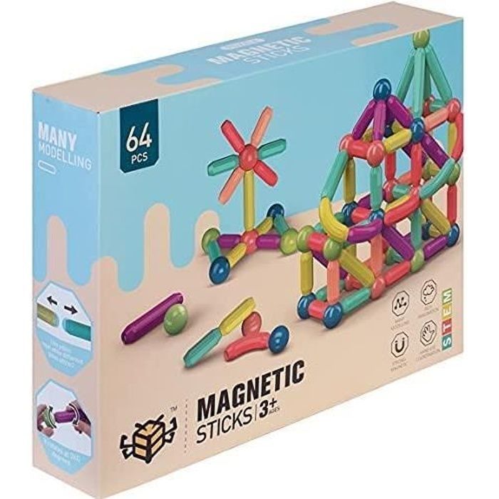 Magic Park : Jeu magnétique d'éveil de construction pour enfants à partir  de 3 ans (30 pièces)
