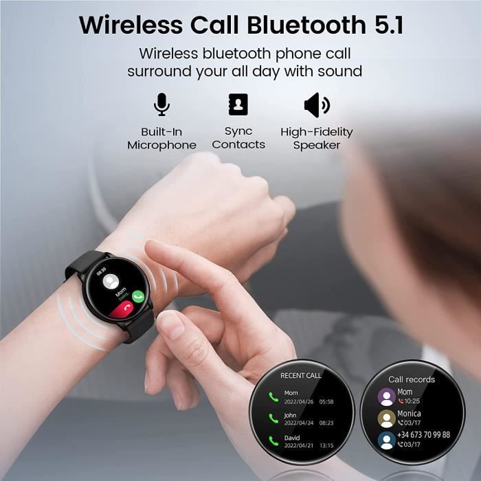 Montre Connectée Homme avec Appel Bluetooth 5.1/Numérotation