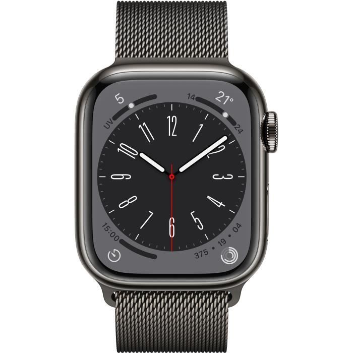 Apple Watch Series 8 GPS + Cellular - 41mm - Boîtier Graphite