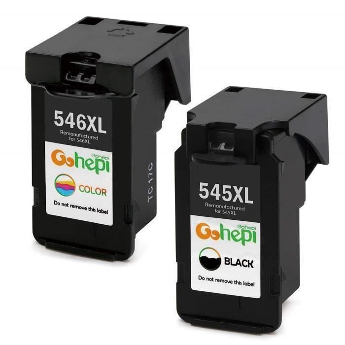 Cartouches d'encre compatibles avec imprimante Canon MX490 : PG545 XL CL546  XL